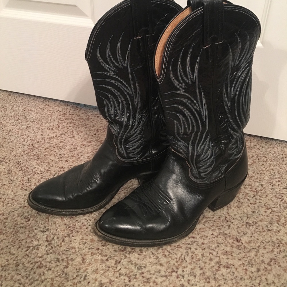 Vintage Handmade Fancy Stitch Nacona Boots